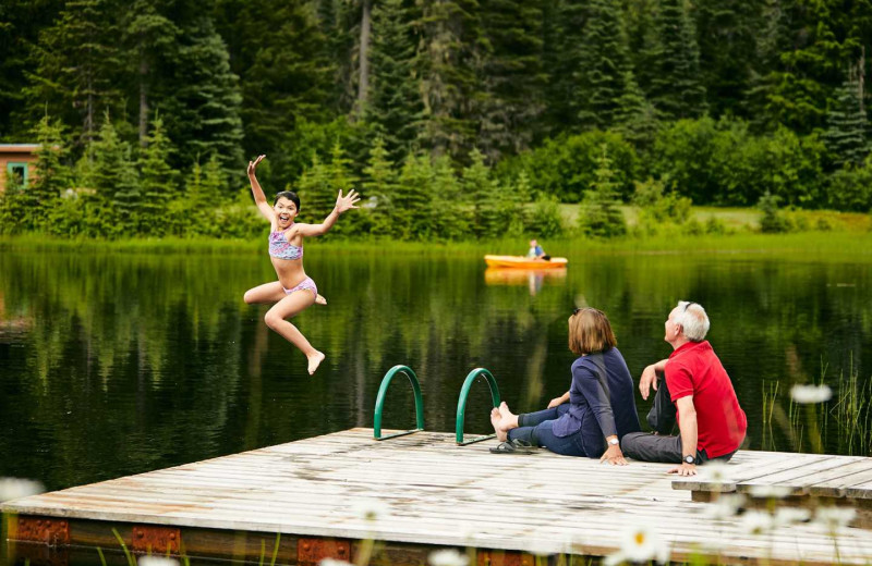 Swimming at CMH Cariboos Lodge.