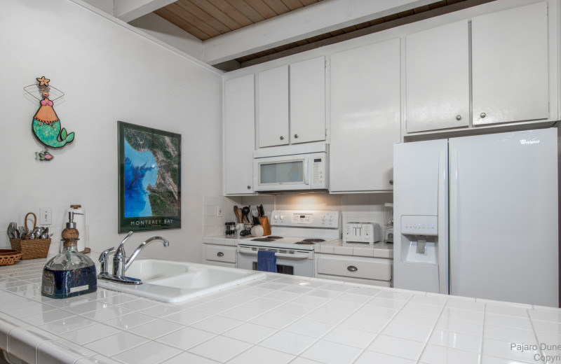 Rental kitchen at Pajaro Dunes Resort.