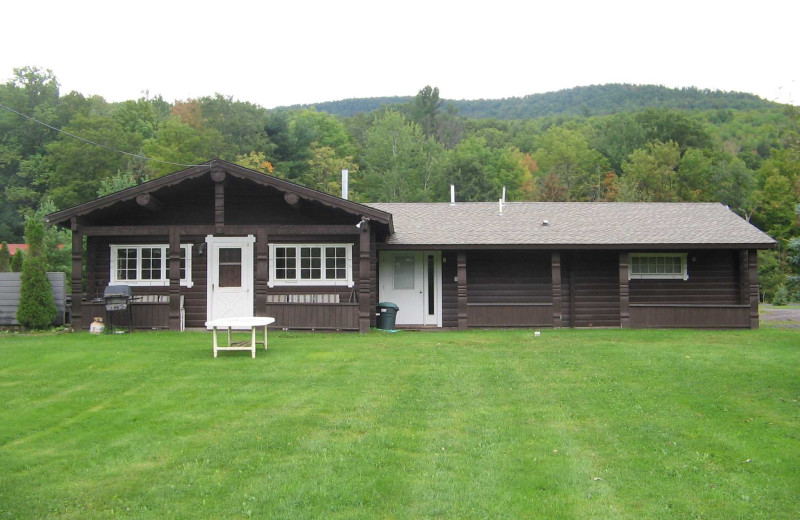 Cabin exterior at Cuomo's Cove.
