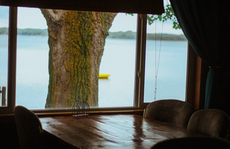 Cabin lake view at Jacob's Cove.