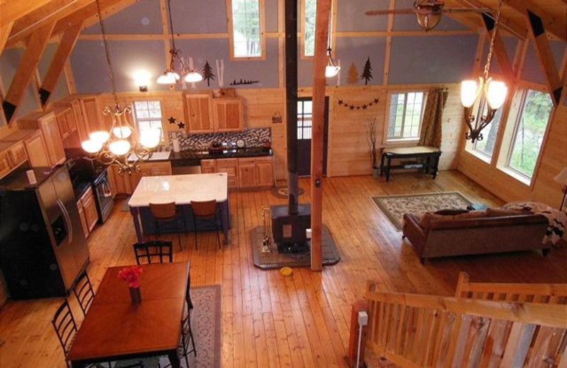 Cabin interior at Idaho Cabin Keepers.