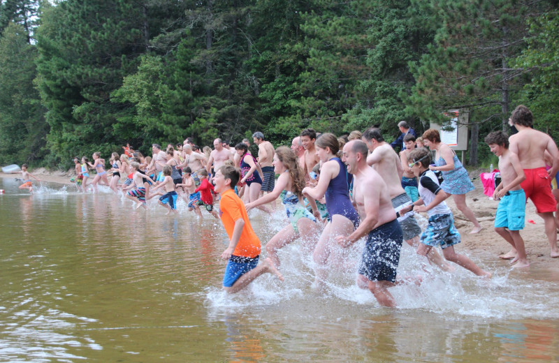 Beach at YMCA Camp Du Nord.