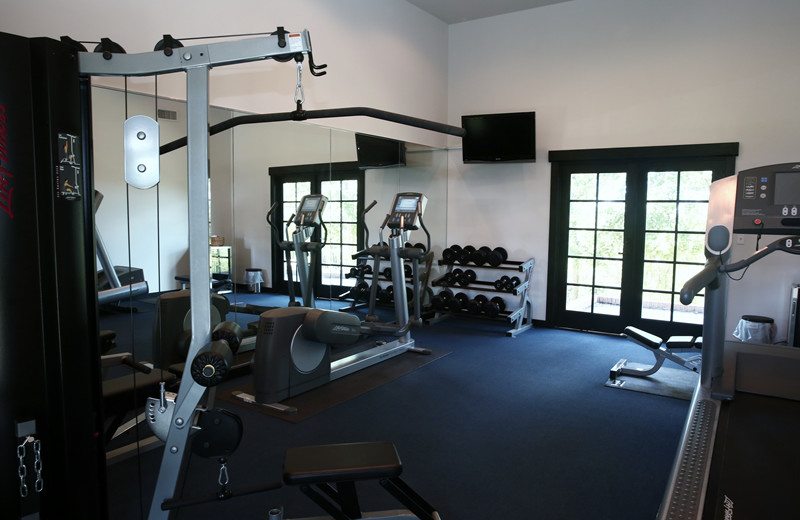 Fitness room at Greystone Castle Sporting Club.