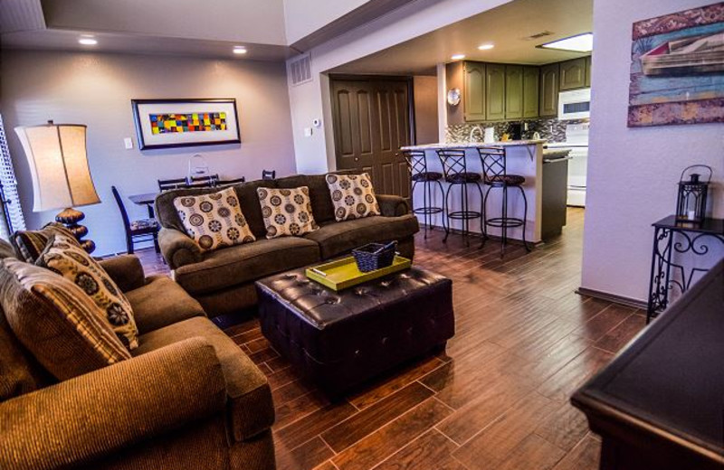 Rental living room at Lake Travis & Co.