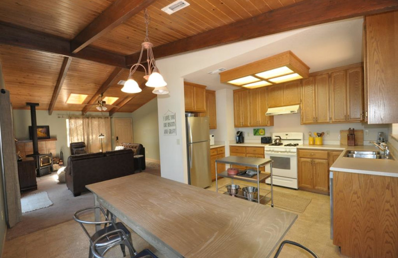 Rental kitchen at Yosemite Region Resorts.