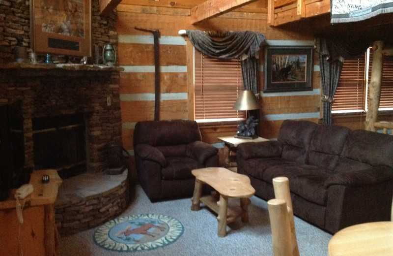 Cabin Living Room at A Smoky Getaways