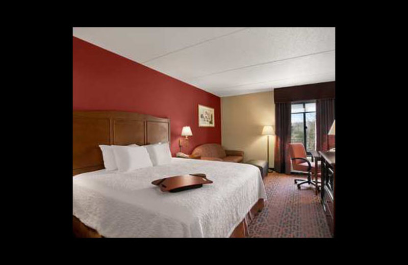 Guest room at Hampton Inn Erie-South.