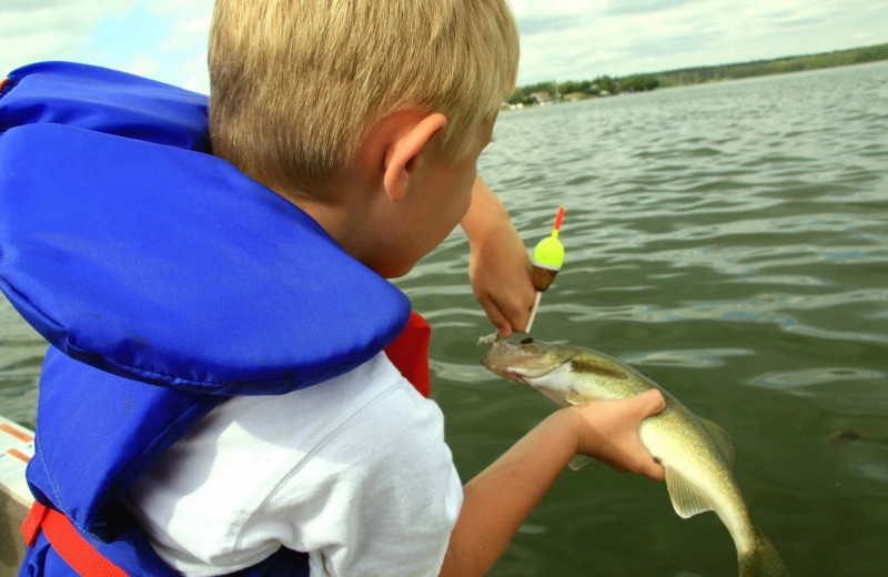 Fishing at Sand Lake Resort.