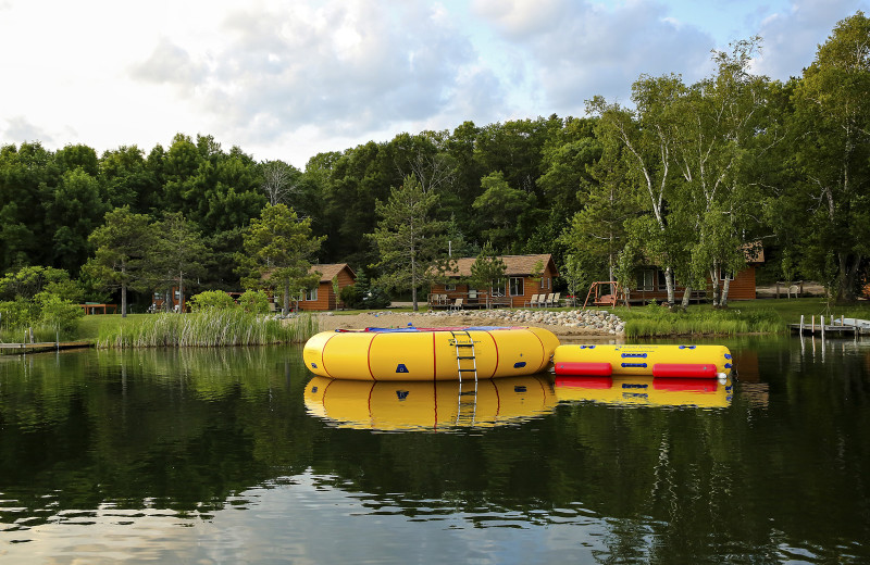 Water trampoline at Pine Terrace Resort.