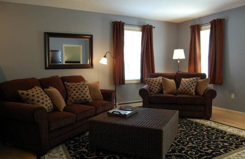 Guest living room at Sea Rose Suites.