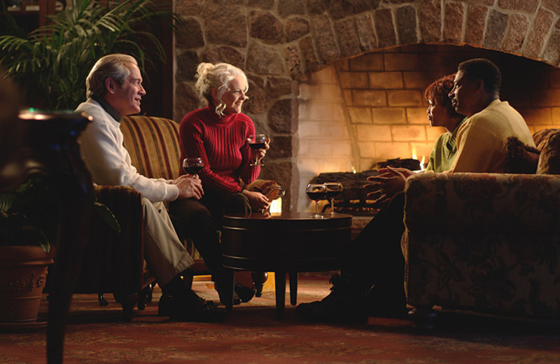Meeting new friends at The Osthoff Resort.