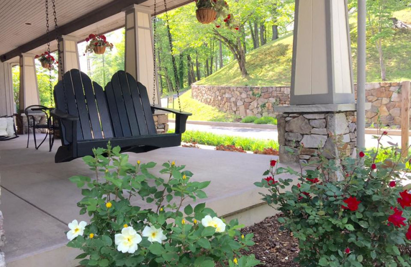 Porch at Nantahala Village.