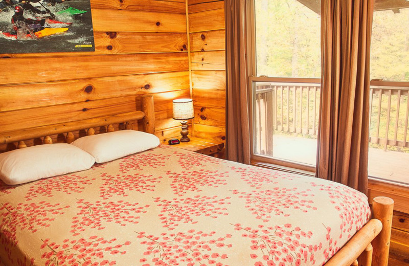 Cabin bedroom at ACE Adventure Resort.