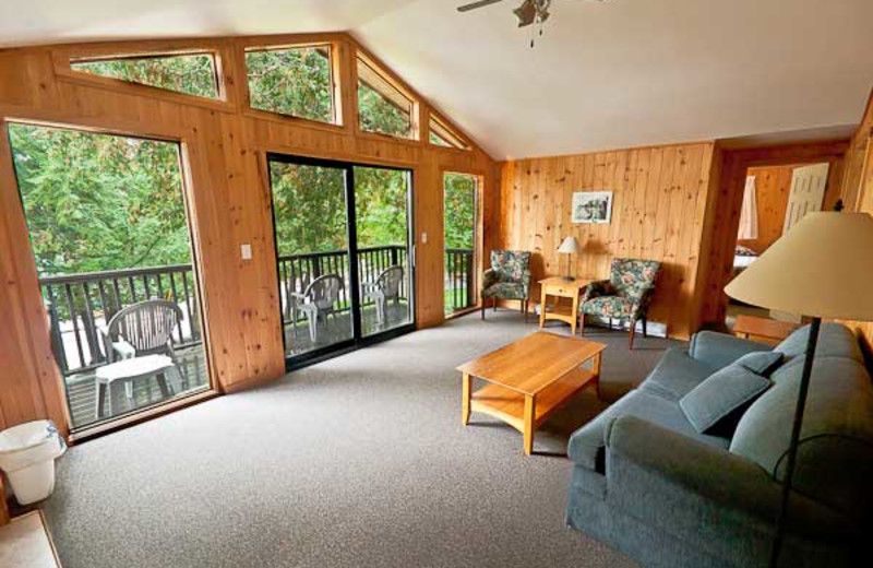 Cabin living room at Lumina Resort.