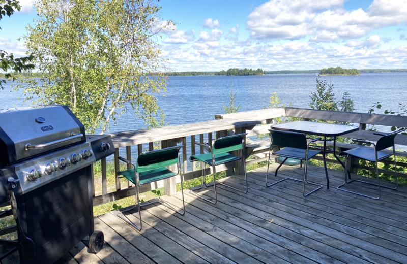 Cabin deck view at Grandview of Lake Kabetogama.