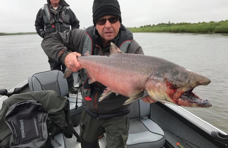 Fishing at Nushagak River Adventure Lodge.