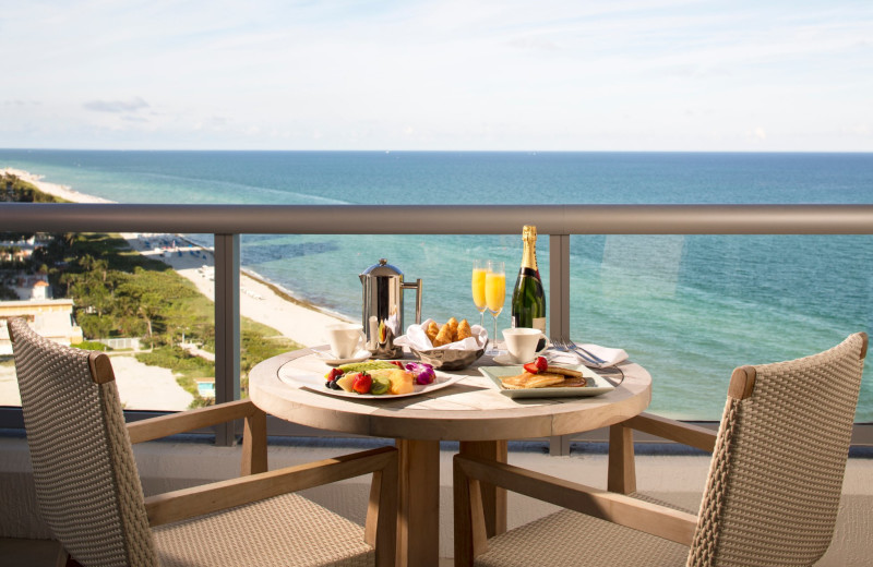 Guest balcony at Eden Roc Miami Beach.