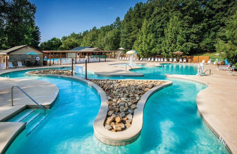 Outdoor pool at Wyndham Vacation Resort at Fairfield Mountains.