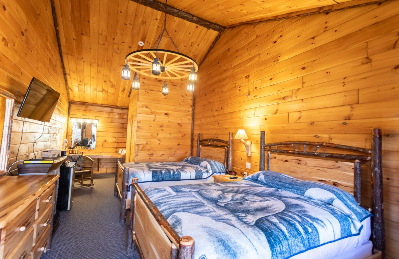 Guest room at Log Cabin Motel 