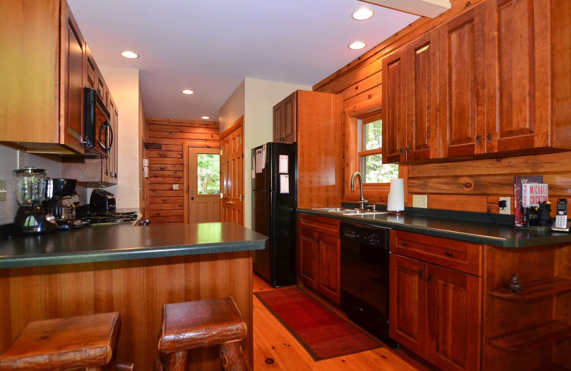 Rental kitchen at Railey Vacations.