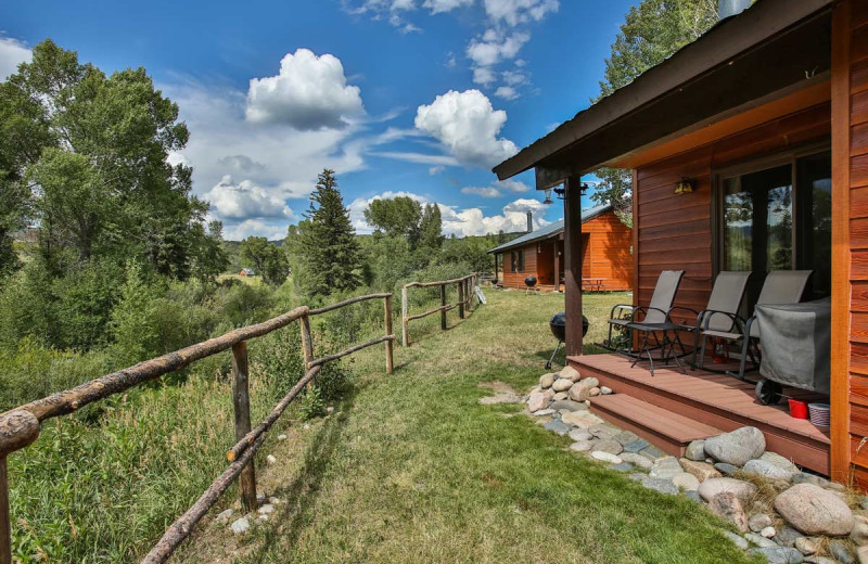 Cabin exterior at The Glen Eden Resort.