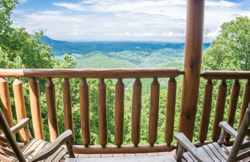 Balcony view at Great Smoky Vacations.