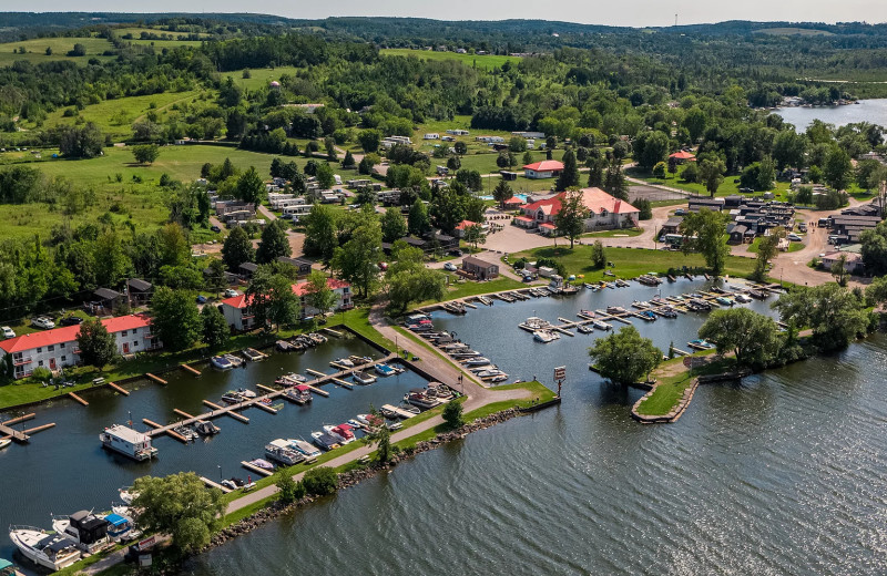 Aerial view of Golden Beach Resort.