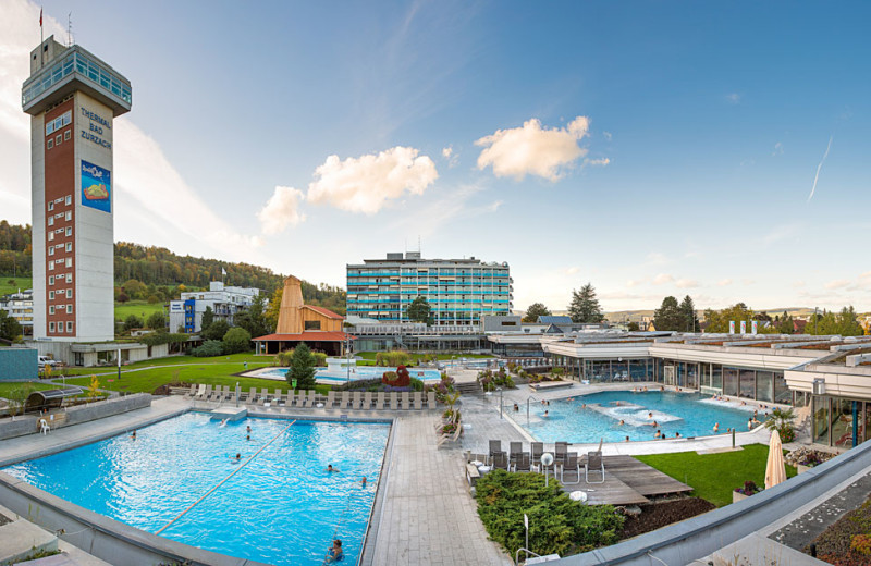 Outdoor pool at TOP Park-Hotel.