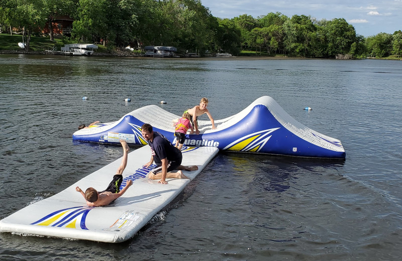 Water slide at Riverside Resort.