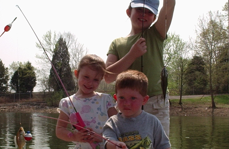 Fishing buddies at Big Bear Resort.