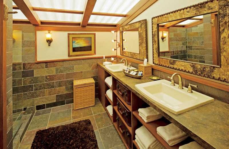 Tent bathroom at The Resort at Paws Up.