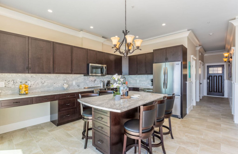 Guest kitchen at SookePoint Ocean Cottage Resort.