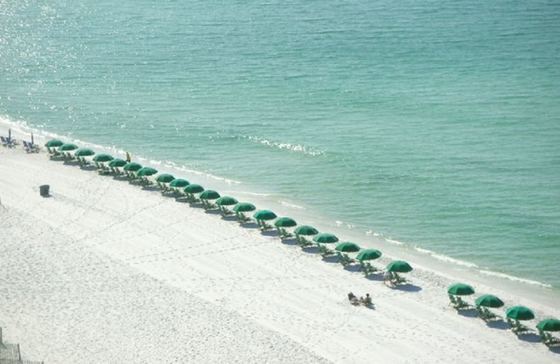 Aerial beach view at Newman-Dailey Resort Properties, Inc.