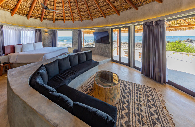 Guest room at Maya Tulum Resort.