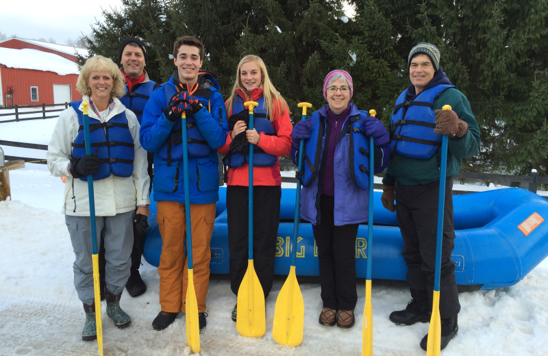 Winter rafting at Big Bear Adventures.