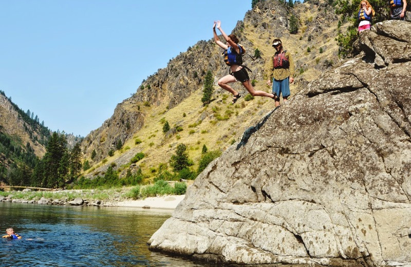 Swimming at Salmon River Tours.