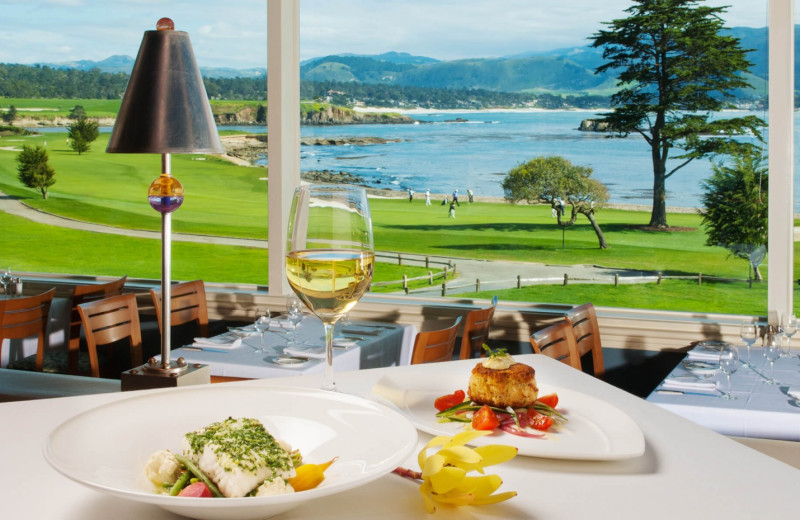 Dining at The Lodge at Pebble Beach.