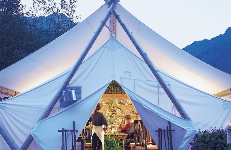 Dining at Clayoquot Wilderness Resort.