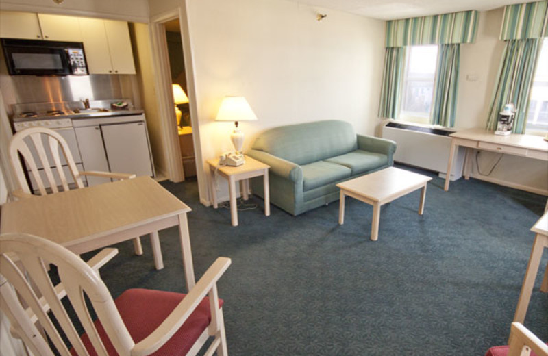 Apartment efficiency room at Flagship Oceanfront Hotel Ocean City.