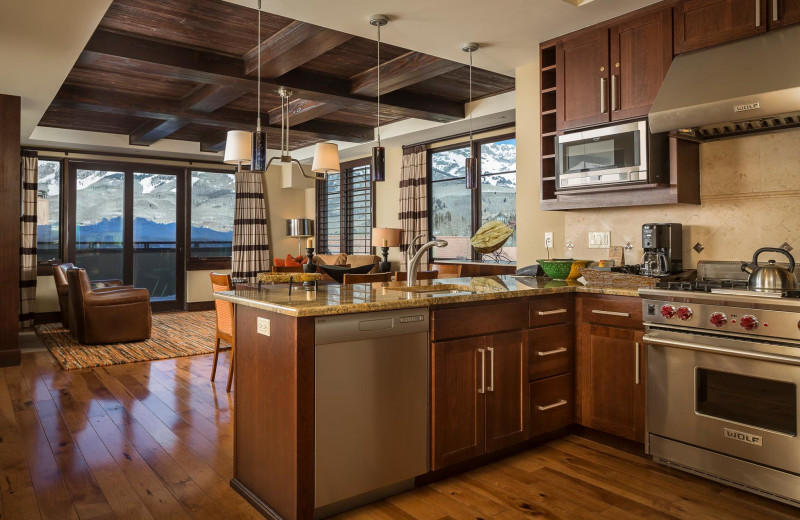 Guest kitchen at Lumiere Telluride.