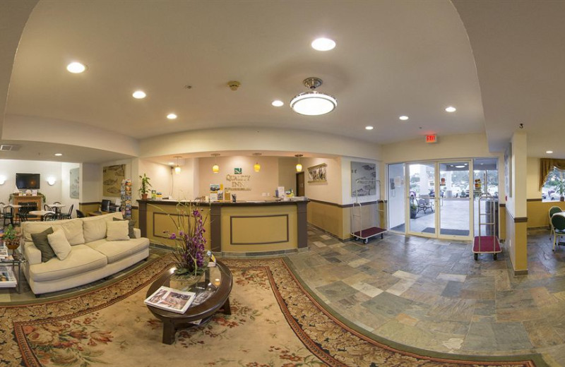 Lobby view at  	Quality Inn Lincoln City.