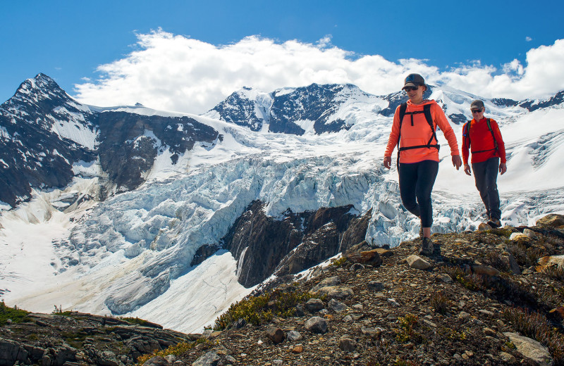 Hiking at Bugaboos Lodge.
