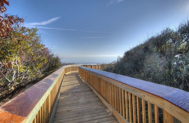 Boardwalk to beach at Hampton Inn & Suites Jekyll Island.