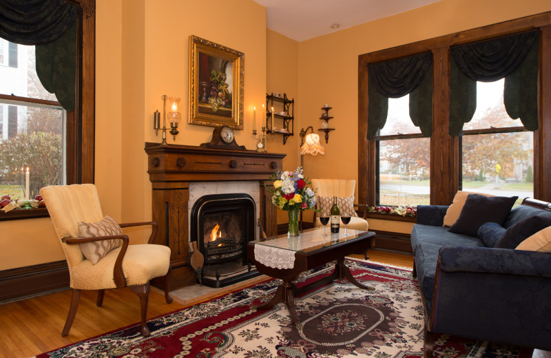 Curl up near the fire and Partake in some freshly baked goodies from the dining room in the afternoon or evening with your favorite tea or coffee.  Better yet, a glass of wine.