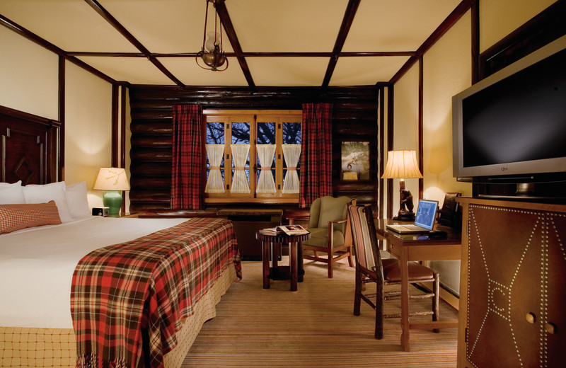 Guest room at Fairmont Le Chateau Montebello.