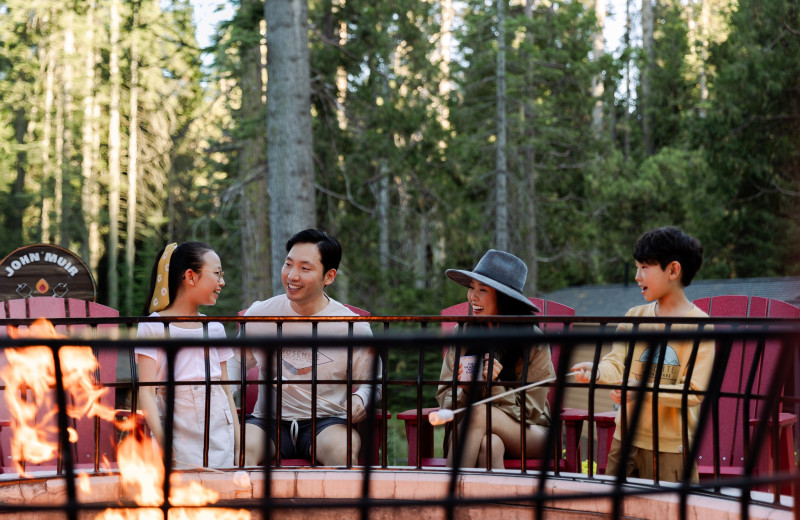 Family at Tenaya Lodge at Yosemite.