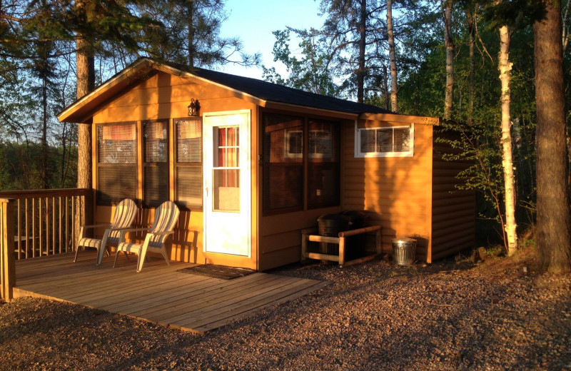 Cabin exterior at YMCA Camp Northern Lights.