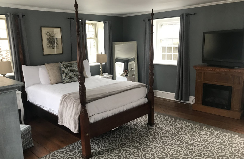 Guest room at Inn at Millrace Pond.