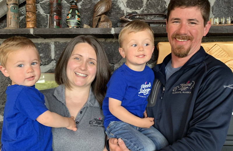 Family at The Fireweed Lodge.