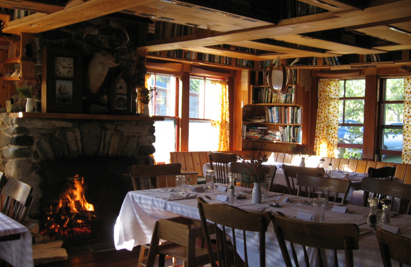 Dining at Hiram Blake Camp.